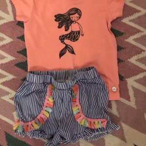 Baby face shirt and matching baby Sara shorts